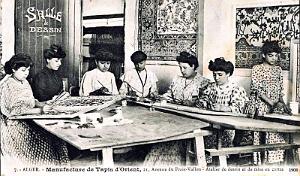 ALGER - AVENUE DU FRAIS-VALLON - MANUFACTURE DE TAPIS - 1908